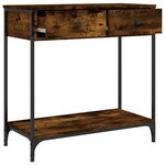 vidaXL Table console chêne fumé 75x34 5x75 cm bois d'ingénierie