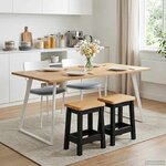 VidaXL Tabouret de bar EKAI 2 Pièces Noir 40 x 29 x 45 5 cm