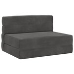 vidaXL Canapé-lit pliable Gris foncé 70 x 72 x 60 cm Tissu