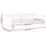 vidaXL Lit de repos gris clair 90x190 cm tissu