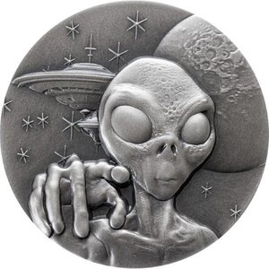 Pièce de monnaie en Argent 2000 Francs g 62.2 (2 oz) Millésime 2025 We Are Not Alone ALIEN FACE