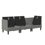 vidaXL Ensemble de meubles pour le salon 3 pc Gris foncé Tissu