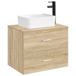 vidaXL Lavabo de salle de bains Noir Mat 40 5 x 30 5 x 13 cm métal