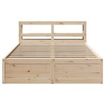 vidaXL Cadre de lit avec tête de lit 120x190 cm bois de pin massif