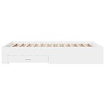 vidaXL Cadre de lit avec tiroirs sans matelas blanc 120x200 cm