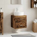 vidaXL Vanité de lavabo mural Bois ancien 49 5 x 44 5 x 65 cm