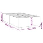 vidaXL Cadre de lit Gris foncé 120x200 cm Velours