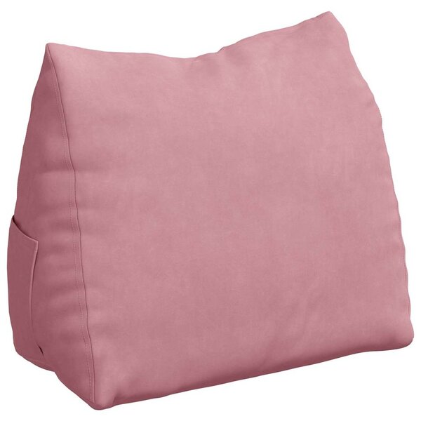 vidaXL Coussin de Dos Rose 60 x 20 x 50 cm Tissu en velours côtelé