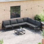 vidaXL Ensemble de canapé de jardin Anthracite Acier