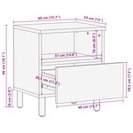 vidaXL Cabinet de chevet avec tiroir 2 Pièces Blanc 40 x 33 x 46 cm