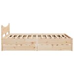 vidaXL Cadre de lit avec tiroirs 120x200 cm bois de pin massif