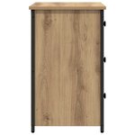 vidaXL Cabinet de chevet avec tiroir chêne artisanal
