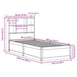 vidaXL Cadre de lit sans matelas 90x200 cm bois de pin massif