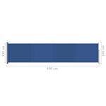 vidaXL Auvent latéral rétractable de patio 140x600 cm Bleu