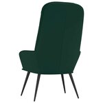 vidaXL Chaise de relaxation Vert foncé Velours