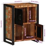 vidaXL Buffet multicolore 55x35x70 cm bois massif récupération