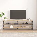 vidaXL Meuble TV chêne sonoma 160x30x50 cm bois d'ingénierie