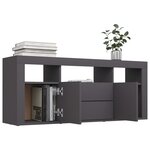 vidaXL Meuble TV Gris 120x30x50 cm Bois d'ingénierie