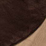 vidaXL Tapis de surface Rond HUARTE Marron Ø 160 CM Polyester