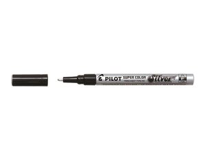 Marqueur Super Color Corps Alu Pointe Fine Argent x 12 PILOT