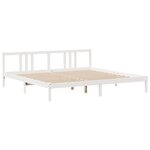 vidaXL Cadre de lit avec tête de lit sans matelas blanc 200x200 cm