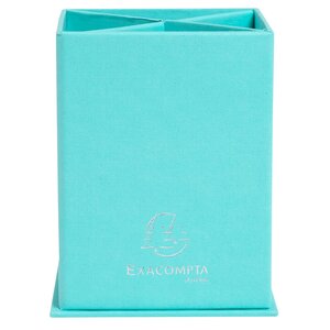 Pot À Crayons Carré 4 Compartiments Carton Teksto - Vert D'eau - Exacompta