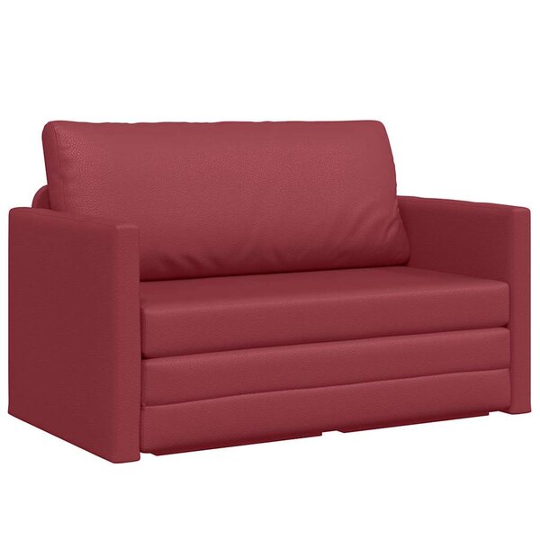 vidaXL Canapé-Lit 110cm Bordeaux Simili cuir