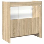 vidaXL Armoire sous évier de salle de bain Chêne Sonoma
