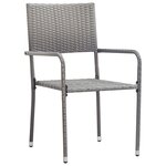 Vidaxl ensemble de salle à manger de jardin 5 pièces anthracite