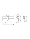 THIRARD - Cylindre de serrure double entrée STD UNIKEY (achetez-en plusieurs  ouvrez avec la même clé)  35x40mm  3 clés  nickelé