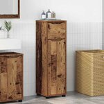 vidaXL Cabinet de salle de bain Bois Ancien 30 5 x 30 x 101 cm