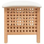 vidaXL Tabouret de salle de bain 48x47 5x52 cm Bois massif de noyer