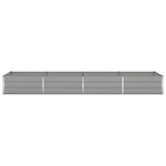 vidaXL Jardinière Gris clair 195 x 100 x 45 cm Acier galvanisé