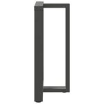 vidaXL Pieds de table de bar en T  2 pièces  anthracite  60 x 35 x (90-91) cm  acier