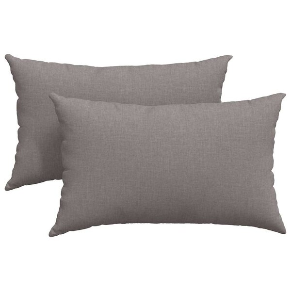 vidaXL Coussins de canapé 2 Pièces Taupe 50 x 30 cm tissu