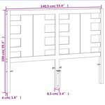 vidaXL Tête de lit cire marron 135 cm bois massif de pin
