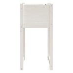 vidaXL Jardinières 2 Pièces Blanc 40x40x81 cm Bois massif de pin