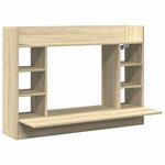 vidaXL Bureau mural chêne sonoma 105x48x75 cm bois d'ingénierie