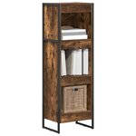 vidaXL Bibliothèque Chêne Fumé 80 x 30 x 155 cm Bois d'ingénierie