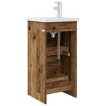 vidaXL Meuble de salle de bain avec évier Bois ancien