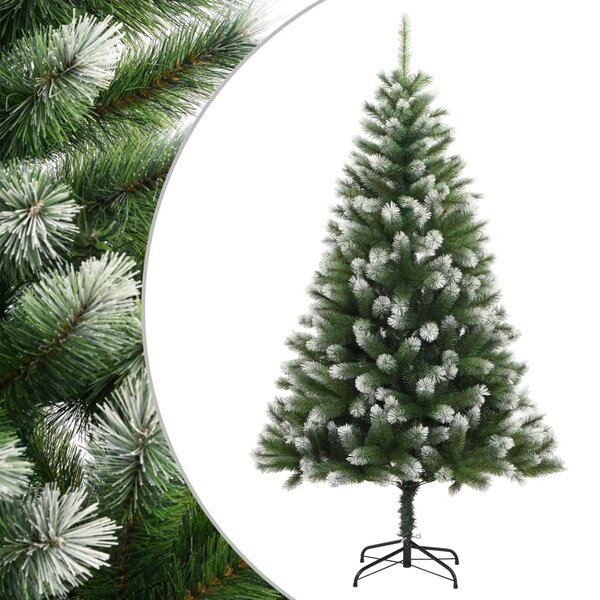 vidaXL Sapin de Noël artificiel à charnières avec neige floquée 150 cm