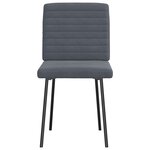 vidaXL Chaises à manger lot de 6 gris foncé velours