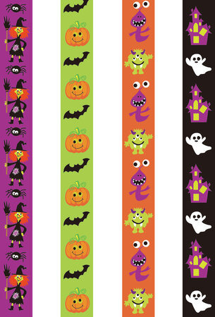Bandelettes de papier pour guirlande d'Halloween 2x20 cm 84 pièces
