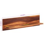 vidaXL Étagères murales 2 Pièces 112x20x26 cm bois massif d'acacia