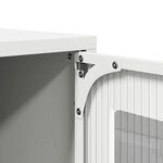 vidaXL Table de chevet blanc 36x39x60 5 cm acier laminé à froid