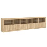 vidaXL Buffet avec lumières LED chêne sonoma 283x37x67 cm
