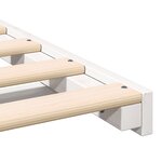 vidaXL Cadre de lit surélevé Blanc 90 x 190 cm Bois massif en pin