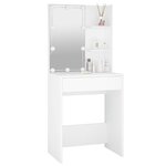 vidaXL Coiffeuse avec LED blanc 60x40x140 cm