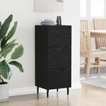 vidaXL Buffet Chêne noir 34 x 34 5 x 90 cm Bois d'ingénierie