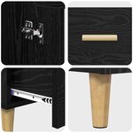 vidaXL Haut Armoire Chêne noir 70 x 31 x 115 cm Bois d'ingénierie